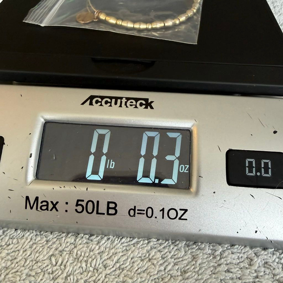 Women's Alex and Ani Gold Beaded Bangle Bracelet One Size - Picture 7 of 7